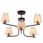 Люстра 86501/6 E27 40Вт черный-золото 63х63х40 см