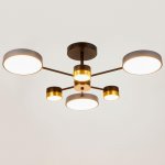 Люстра 86507/6 LED 63Вт 3000-6000К черный-золото 72х72х23 см