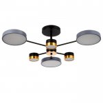 Люстра 86507/6 LED 63Вт 3000-6000К черный-золото 72х72х23 см