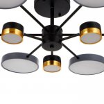 Люстра 86508/9 LED 93Вт 3000-6000К черный-золото 80х80х23 см