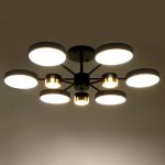 Люстра 86508/9 LED 93Вт 3000-6000К черный-золото 80х80х23 см