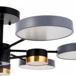 Люстра 86508/9 LED 93Вт 3000-6000К черный-золото 80х80х23 см