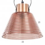 Светильник 88503/1 E27 40Вт красная медь-черный 22,5х22,5х27-127 см