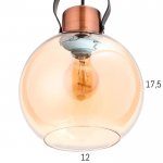 Светильник 88505/1 E27 40Вт красная медь-черный 19х20х31-131 см