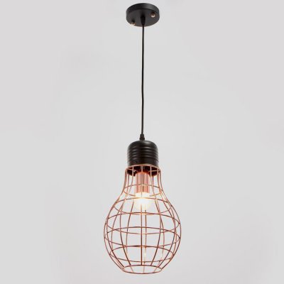 Светильник 34522/1 E27 40Вт черный-розовое золото 19х19х36-136 см