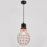 Светильник 34522/1 E27 40Вт черный-розовое золото 19х19х36-136 см