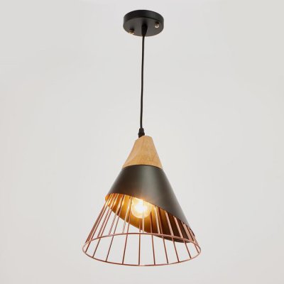 Светильник 34523/1 E27 40Вт черный-розовое золото 25х25х27-127 см