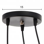 Светильник 34526/3 E27 40Вт черный 50х50х21-121 см