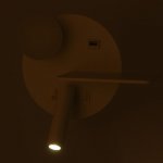 Бра с правой полочкой 85104/2 LED 5+3Вт 4000К USB  белый 26х11х18 см