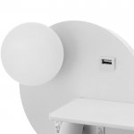 Бра с правой полочкой 85104/2 LED 5+3Вт 4000К USB  белый 26х11х18 см