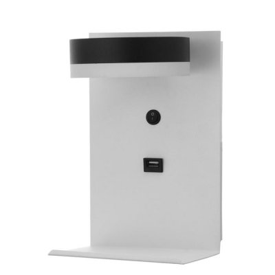 Бра 85107/1 LED 5+3Вт 4000К USB  белый-черный 15х13х23 см