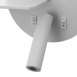 Бра с левой полочкой 85104/2 LED 5+3Вт 4000К USB  белый 26х11х18 см