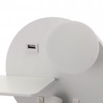 Бра с левой полочкой 85104/2 LED 5+3Вт 4000К USB  белый 26х11х18 см