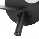 Бра с левой полочкой 85105/2 LED 5+3Вт 4000К USB  черный 26х11х18 см