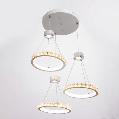 Люстра 59912/3 LED 90Вт 4000К 6000К белый 44х44х26-106 см