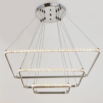 Люстра 59913/3 LED 114Вт 4000К серебро 71х71х2-82 см