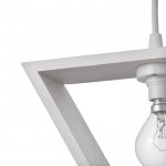 Светильник "Треугольник" 1*40Вт  Е14 белый 28х6х24-67 см