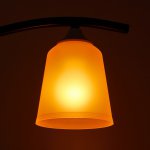 Плафон универсальный "Цилиндр"  Е14/Е27 оранжевый 11х11х12см