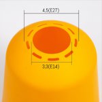 Плафон универсальный "Цилиндр"  Е14/Е27 желтый 11х11х12см