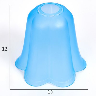 Плафон универсальный "Цветок"  Е14/Е27 синий 14х14х13см