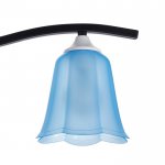 Плафон универсальный "Цветок"  Е14/Е27 синий 14х14х13см