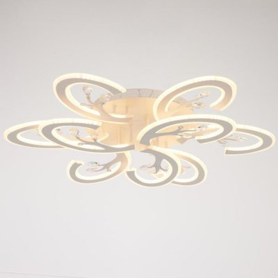 Люстра с ПДУ 71161/9 LED 324Вт диммер 3000-6000К белый 80х80х16 см