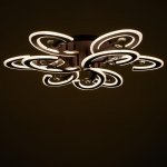 Люстра с ПДУ 71162/9 LED 324Вт диммер 3000-6000К кофе 80х80х16 см