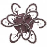 Люстра с ПДУ 71162/9 LED 324Вт диммер 3000-6000К кофе 80х80х16 см