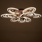 Люстра с ПДУ 71162/9 LED 324Вт диммер 3000-6000К кофе 80х80х16 см