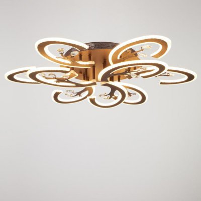 Люстра с ПДУ 71162/9 LED 324Вт диммер 3000-6000К кофе 80х80х16 см