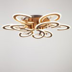 Люстра с ПДУ 71162/9 LED 324Вт диммер 3000-6000К кофе 80х80х16 см