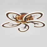 Люстра с ПДУ 71164/5 LED 180Вт диммер 3000-6000К кофе 61х61х10 см