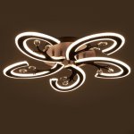 Люстра с ПДУ 71164/5 LED 180Вт диммер 3000-6000К кофе 61х61х10 см