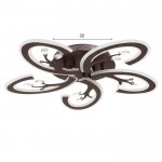 Люстра с ПДУ 71164/5 LED 180Вт диммер 3000-6000К кофе 61х61х10 см