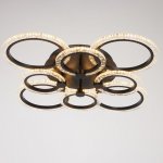 Люстра с ПДУ 71166/8 LED 160Вт диммер 3000-6000К черный 73х73х14,5 см