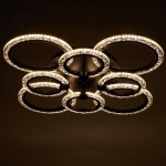 Люстра с ПДУ 71166/8 LED 160Вт диммер 3000-6000К черный 73х73х14,5 см