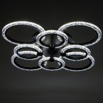 Люстра с ПДУ 71166/8 LED 160Вт диммер 3000-6000К черный 73х73х14,5 см