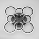 Люстра с ПДУ 71166/8 LED 160Вт диммер 3000-6000К черный 73х73х14,5 см