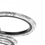 Люстра с ПДУ 71166/8 LED 160Вт диммер 3000-6000К черный 73х73х14,5 см