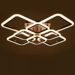 Люстра с ПДУ 71168/8 LED 192Вт диммер 3000-6000К кофе 74х74х13,5 см