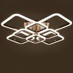 Люстра с ПДУ 71168/8 LED 192Вт диммер 3000-6000К кофе 74х74х13,5 см