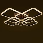 Люстра с ПДУ 71168/8 LED 192Вт диммер 3000-6000К кофе 74х74х13,5 см