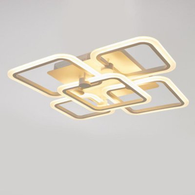 Люстра с ПДУ 71169/5 LED 144Вт диммер 3000-6000К белый 70х70х16 см Люстра с ПДУ 71169/5 LED 144Вт диммер 3000-6000К белый 70х70х16 см