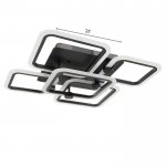 Люстра с ПДУ 71170/5 LED 144Вт диммер 3000-6000К черный 70х70х16 см