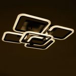 Люстра с ПДУ 71170/5 LED 144Вт диммер 3000-6000К черный 70х70х16 см