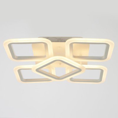 Люстра с ПДУ 71171/5 LED 90Вт диммер 3000-6000К белый 40,5х40,5х11,5 см Люстра с ПДУ 71171/5 LED 90Вт диммер 3000-6000К белый 40,5х40,5х11,5 см