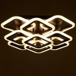 Люстра с ПДУ 71177/9 LED 162Вт диммер 3000-6000К черный 58х58х15,5 см