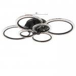 Люстра с ПДУ 71179/6 LED 144Вт диммер 3000-6000К черный 78,5х78,5х13,5 см