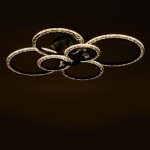 Люстра с ПДУ 71179/6 LED 144Вт диммер 3000-6000К черный 78,5х78,5х13,5 см