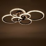 Люстра с ПДУ 71179/6 LED 144Вт диммер 3000-6000К черный 78,5х78,5х13,5 см